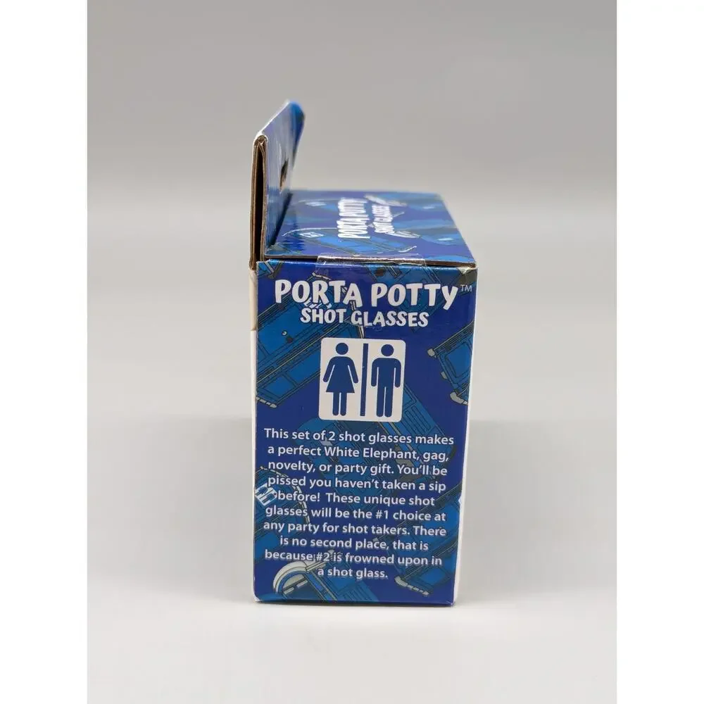 2PCS Porta Potty Shot Glasses Funny Shot Glasses for Adults 2 Ounce Shots